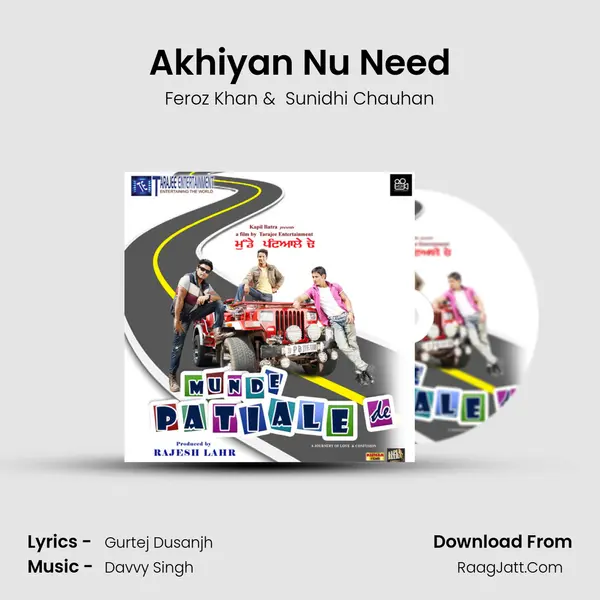 Akhiyan Nu Need MP3 Song by Feroz Khan Cover