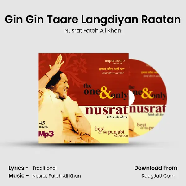 Gin Gin Taare Langdiyan Raatan MP3 Song by Nusrat Fateh Ali Khan Cover