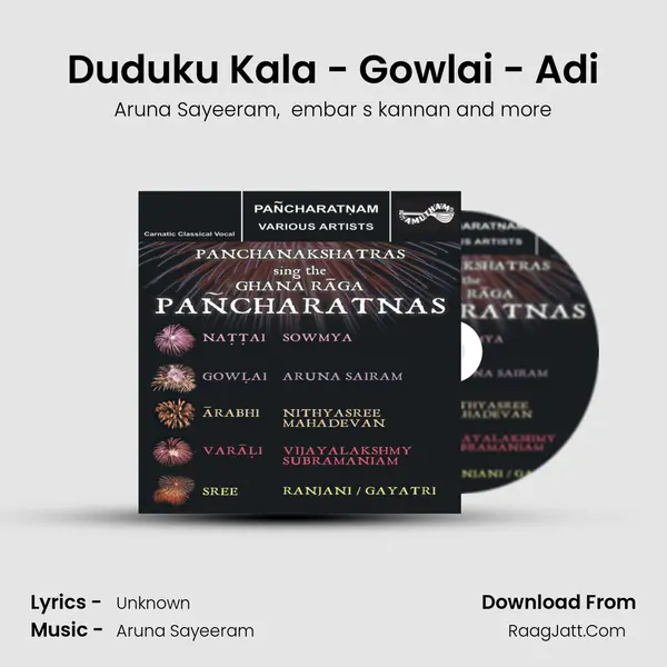 Duduku Kala - Gowlai - Adi MP3 Song by Aruna Sayeeram Cover