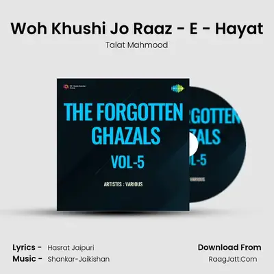 Woh Khushi Jo Raaz - E - Hayat MP3 Song by Talat Mahmood Cover