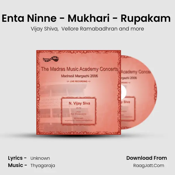 Enta Ninne - Mukhari - Rupakam (Live) MP3 Song by Vijay Shiva Cover