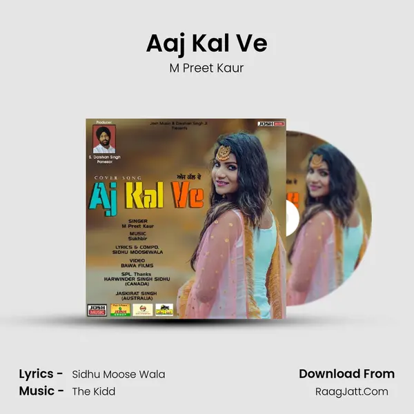 Aaj Kal Ve MP3 Song by M Preet Kaur Cover