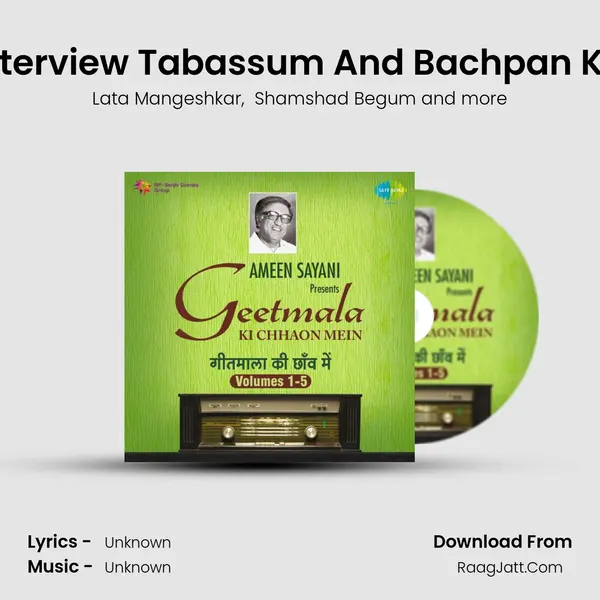 Commentary And Interview Tabassum And Bachpan Ke Din Bhula Na Dena MP3 Song by Lata Mangeshkar Cover