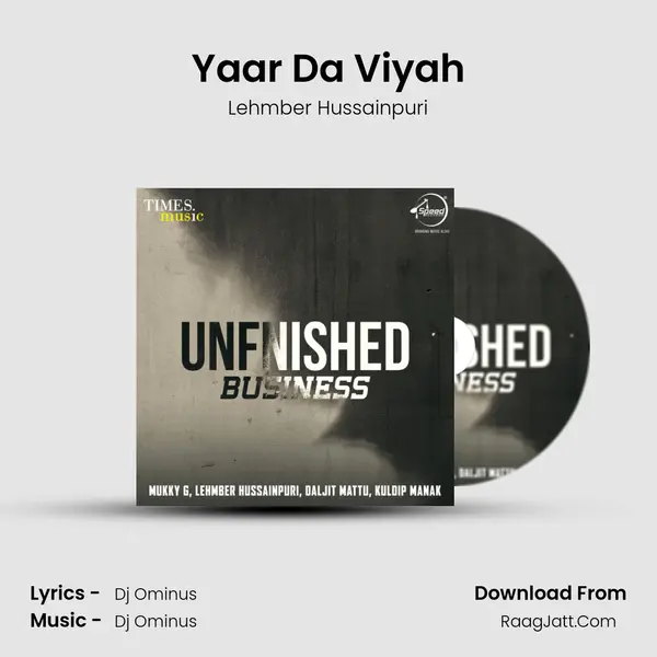 Yaar Da Viyah MP3 Song by Lehmber Hussainpuri Cover