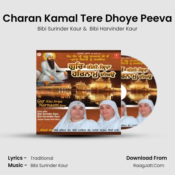 Charan Kamal Tere Dhoye Peeva MP3 Song by Bibi Surinder Kaur Cover