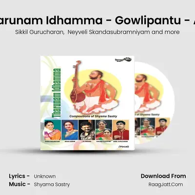 Tharunam Idhamma - Gowlipantu - Adi MP3 Song by Sikkil Gurucharan Cover