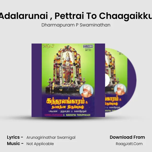 Adalarunai , Pettrai To Chaagaikku MP3 Song by Dharmapuram P Swaminathan Cover