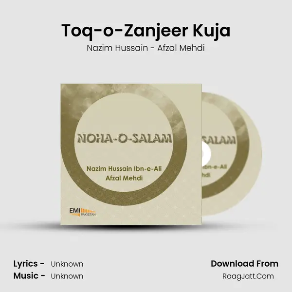 Toq-o-Zanjeer Kuja MP3 Song by Nazim Hussain - Afzal Mehdi Cover