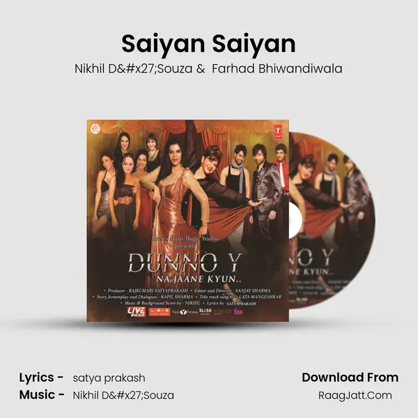 Saiyan Saiyan MP3 Song by Nikhil D'Souza Cover