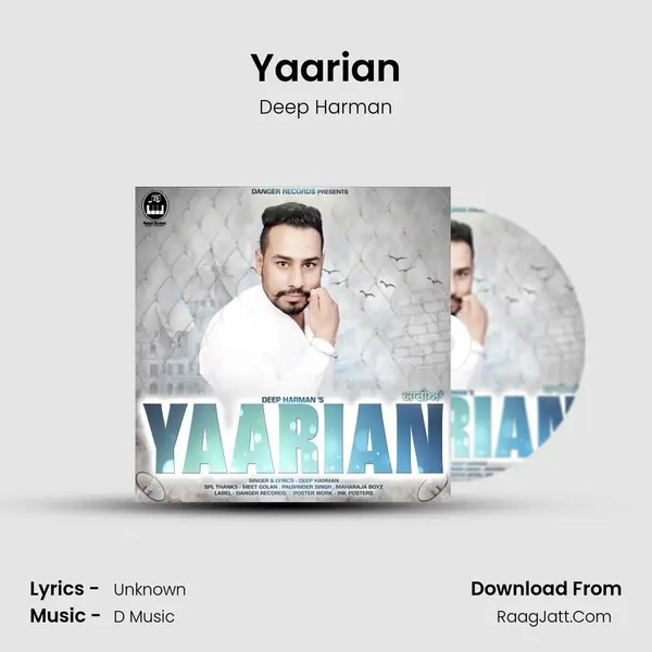 Yaarian MP3 Song by Deep Harman Cover