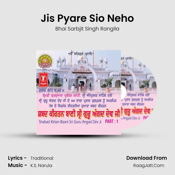 Jis Pyare Sio Neho MP3 Song by Bhai Sarbjit Singh Rangila Cover