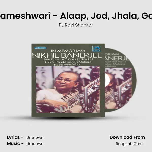 Kameshwari - Alaap, Jod, Jhala, Gat MP3 Song by Pt. Ravi Shankar Cover