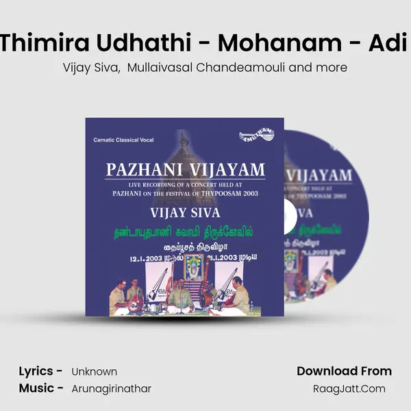 Thimira Udhathi - Mohanam - Adi (Live) MP3 Song by Vijay Siva Cover