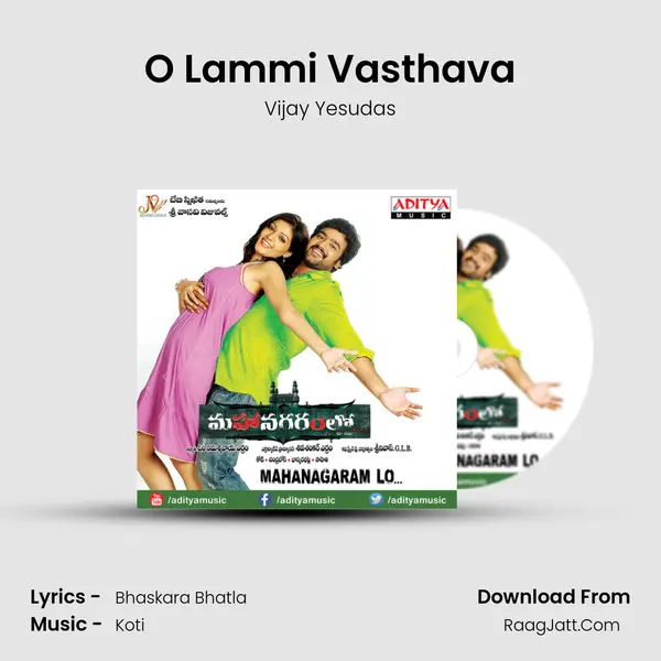 O Lammi Vasthava MP3 Song by Vijay Yesudas Cover