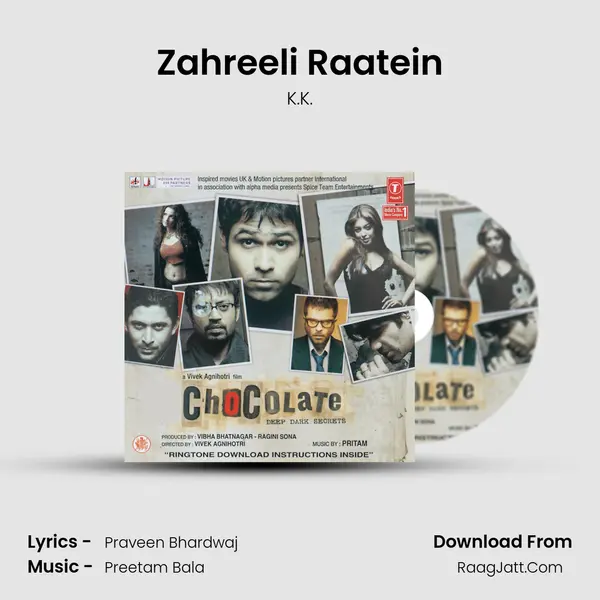 Zahreeli Raatein MP3 Song by K.K. Cover
