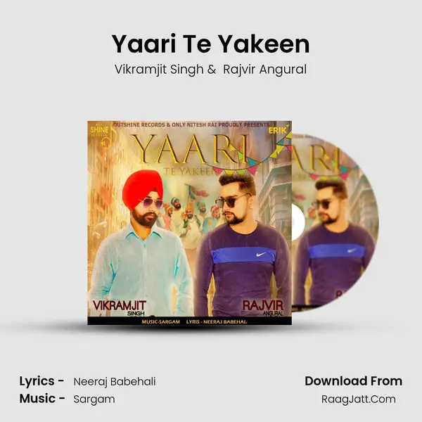 Yaari Te Yakeen MP3 Song by Vikramjit Singh Cover