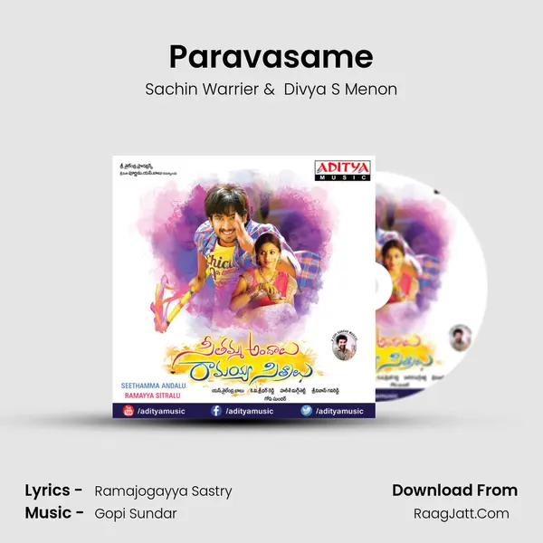 Paravasame MP3 Song by Sachin Warrier Cover