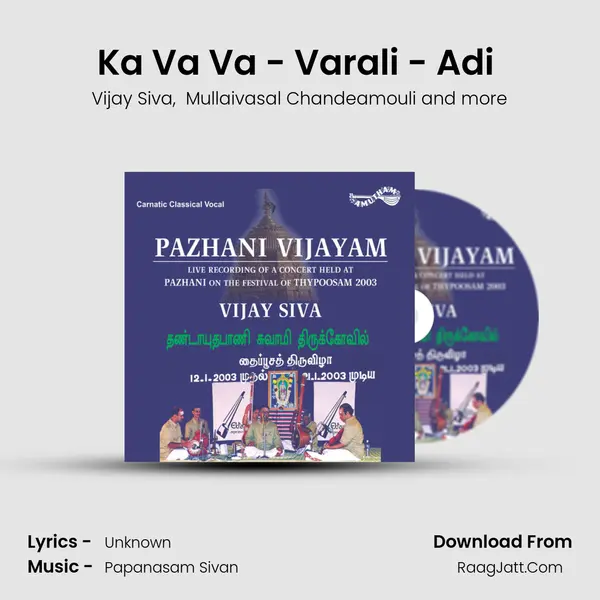 Ka Va Va - Varali - Adi (Live) MP3 Song by Vijay Siva Cover