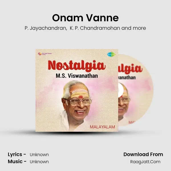 Onam Vanne MP3 Song by P. Jayachandran Cover
