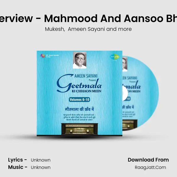 Commentry And Interview - Mahmood And Aansoo Bhari Hai Ye Jeevan Ki MP3 Song by Mukesh Cover