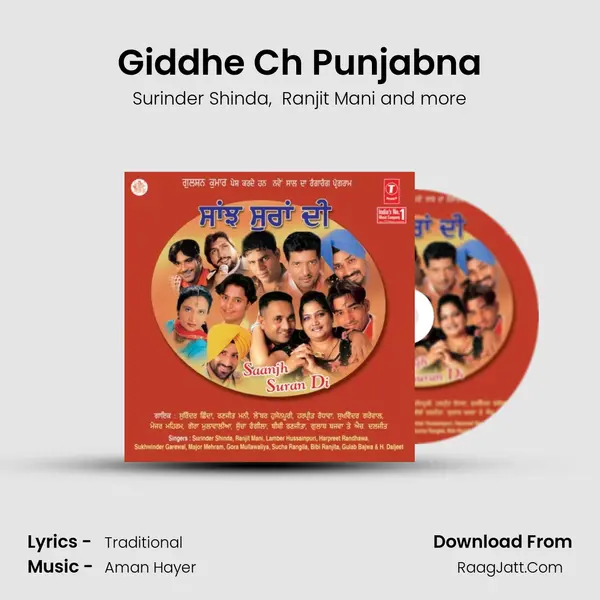 Giddhe Ch Punjabna MP3 Song by Surinder Shinda Cover