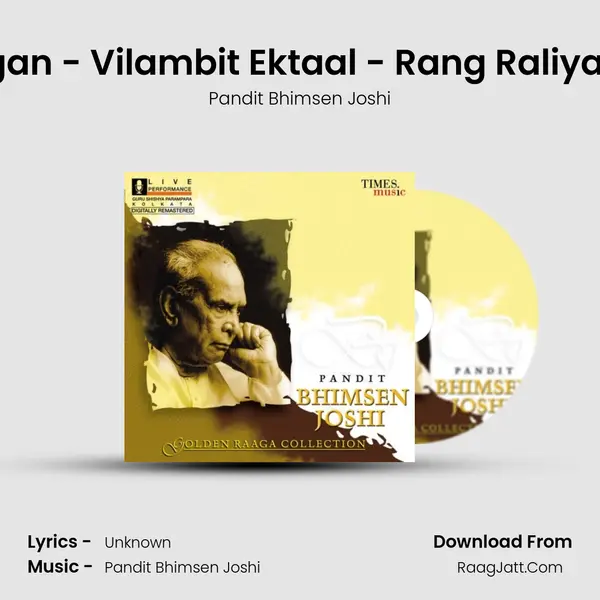 Pag Laagan - Vilambit Ektaal - Rang Raliyaan Karat MP3 Song by Pandit Bhimsen Joshi Cover