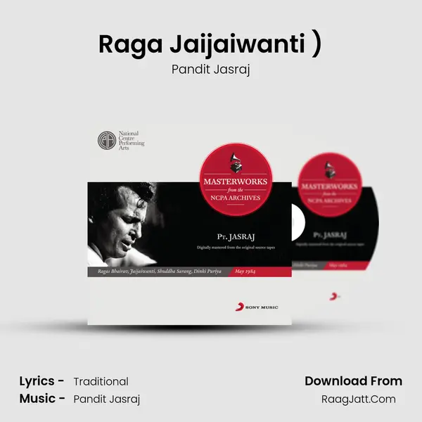 Raga Jaijaiwanti (Khyal in Vilambit Jhaptal (Chandrabadan Radhika)) MP3 Song by Pandit Jasraj Cover