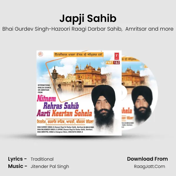 Japji Sahib MP3 Song by Bhai Gurdev Singh-Hazoori Raagi Darbar Sahib Cover