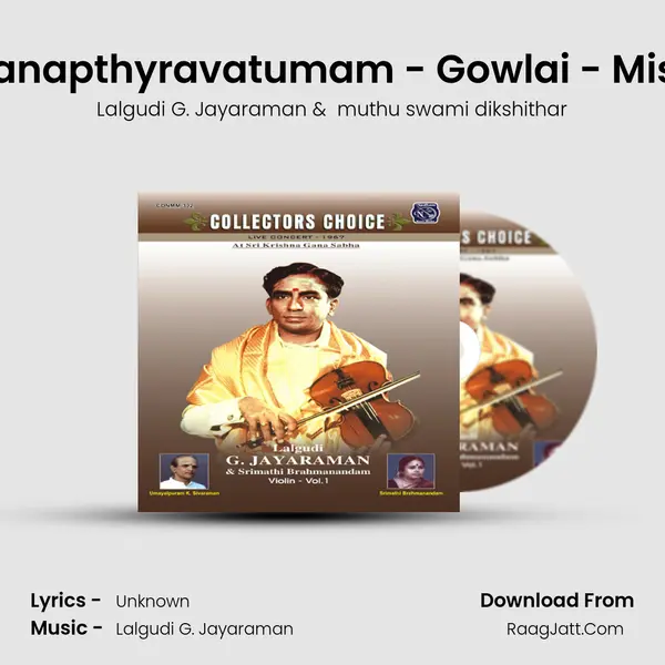 Sri Mahaganapthyravatumam - Gowlai - Misra Chapu (Live) Cover
