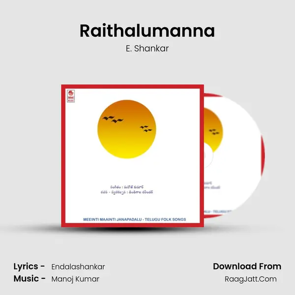 Raithalumanna MP3 Song by E. Shankar Cover
