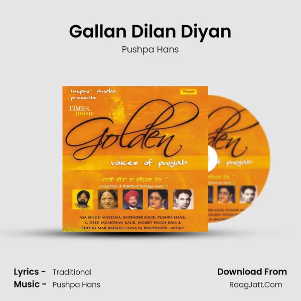 Gallan Dilan Diyan MP3 Song by Pushpa Hans Cover