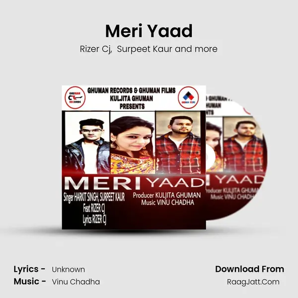 Meri Yaad MP3 Song by Rizer Cj Cover