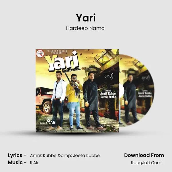 Yari MP3 Song by Hardeep Namol Cover