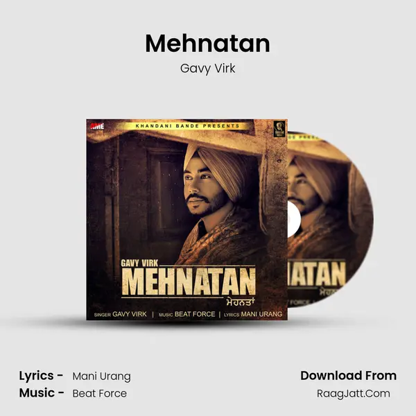 Mehnatan MP3 Song by Gavy Virk Cover