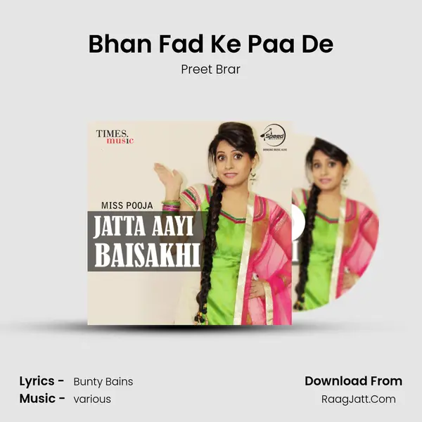 Bhan Fad Ke Paa De MP3 Song by Preet Brar Cover