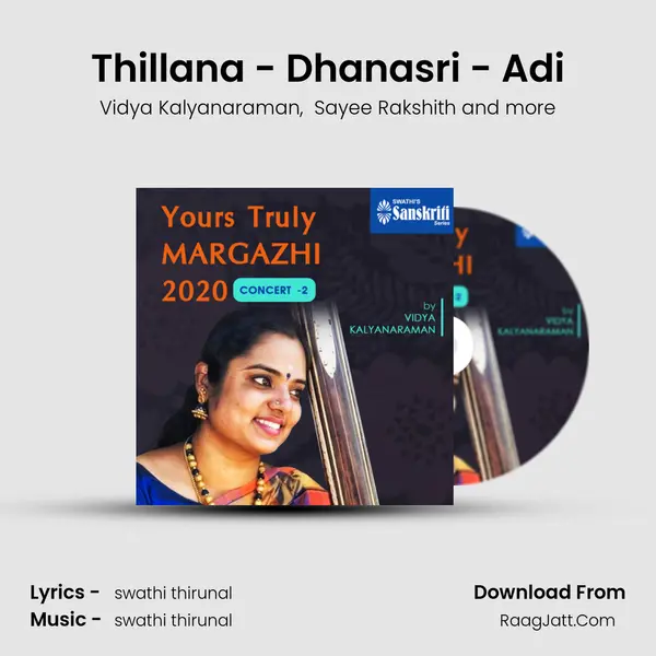 Thillana - Dhanasri - Adi MP3 Song by Vidya Kalyanaraman Cover