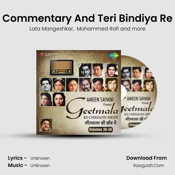 Commentary And Teri Bindiya Re MP3 Song by Lata Mangeshkar Cover
