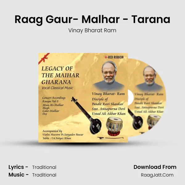 Raag Gaur- Malhar - Tarana MP3 Song by Vinay Bharat Ram Cover