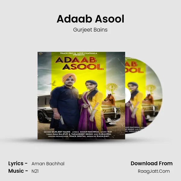 Adaab Asool MP3 Song by Gurjeet Bains Cover