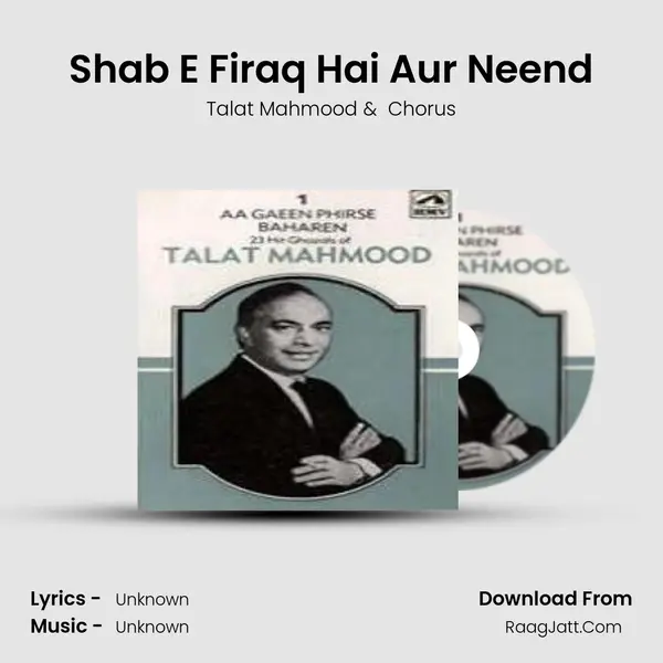 Shab E Firaq Hai Aur Neend MP3 Song by Talat Mahmood Cover