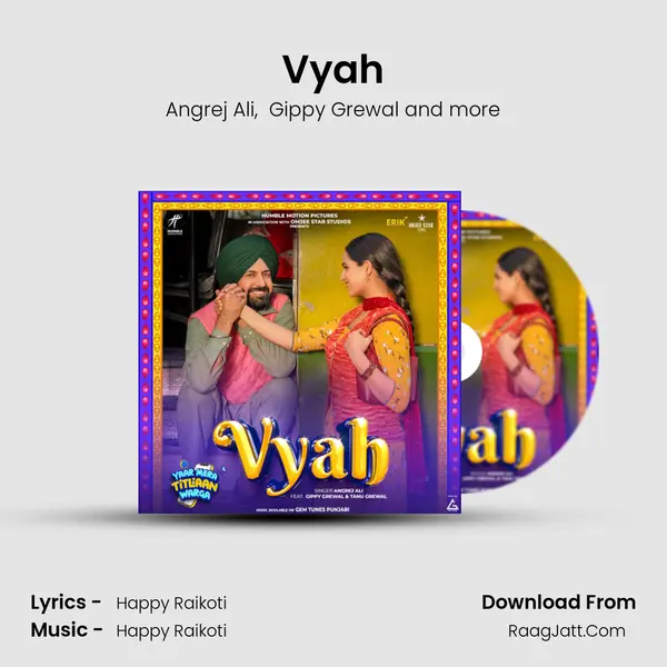 Vyah (From "Yaar Mera Titliaan Warga") - Single - Angrej Ali