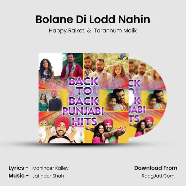 Bolane Di Lodd Nahin MP3 Song by Happy Raikoti Cover