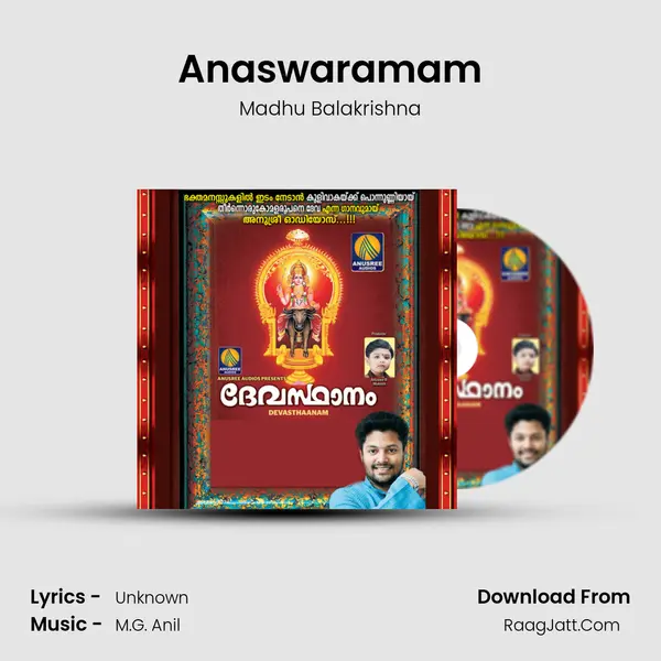Anaswaramam MP3 Song by Madhu Balakrishna Cover