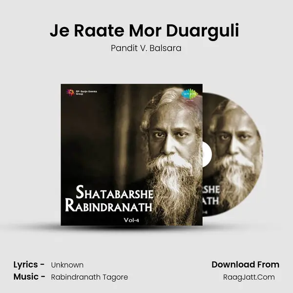 Je Raate Mor Duarguli (Instrumental - Univox) MP3 Song by Pandit V. Balsara Cover