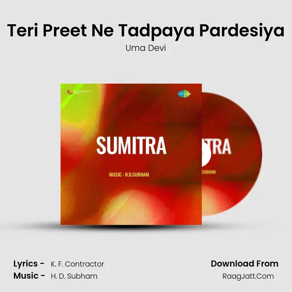 Teri Preet Ne Tadpaya Pardesiya MP3 Song by Uma Devi Cover