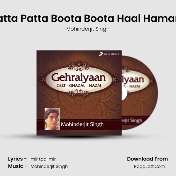 Patta Patta Boota Boota Haal Hamara MP3 Song by Mohinderjit Singh Cover