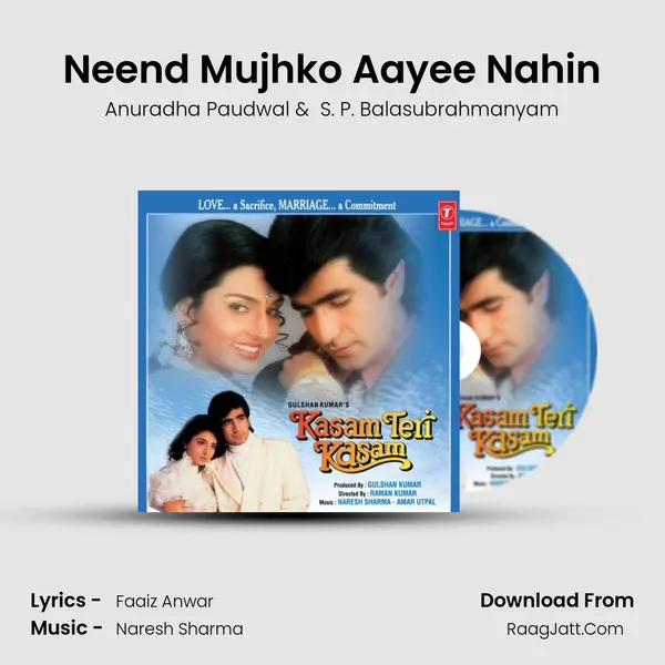 Neend Mujhko Aayee Nahin MP3 Song by Anuradha Paudwal Cover