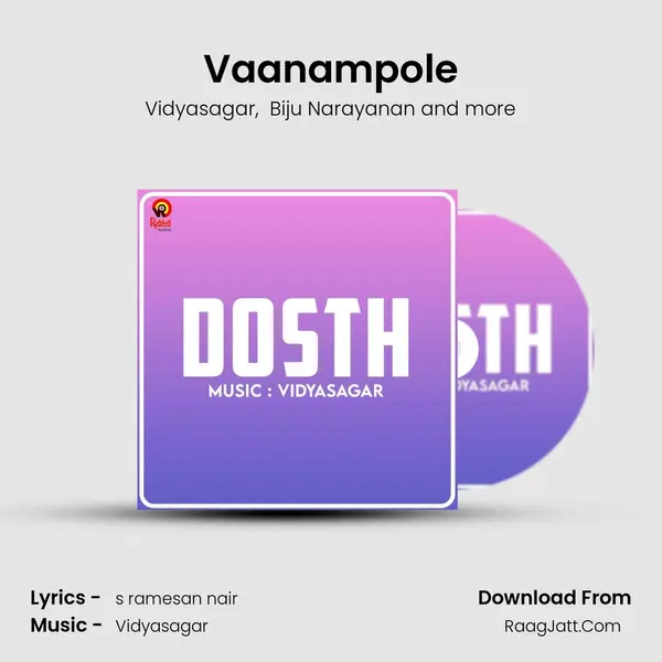 Vaanampole MP3 Song by Vidyasagar Cover