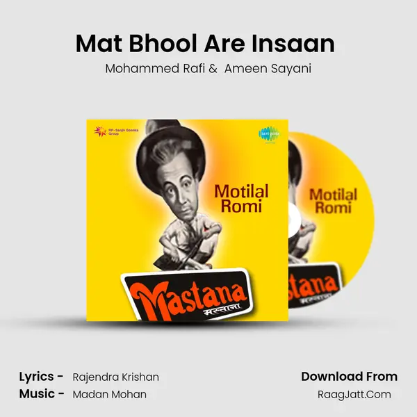 Mat Bhool Are Insaan (With Radio Commentary) MP3 Song by Mohammed Rafi Cover
