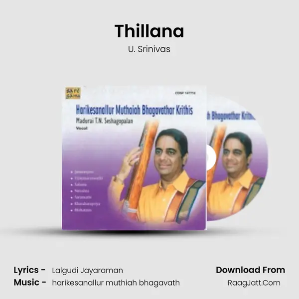Thillana MP3 Song by U. Srinivas Cover